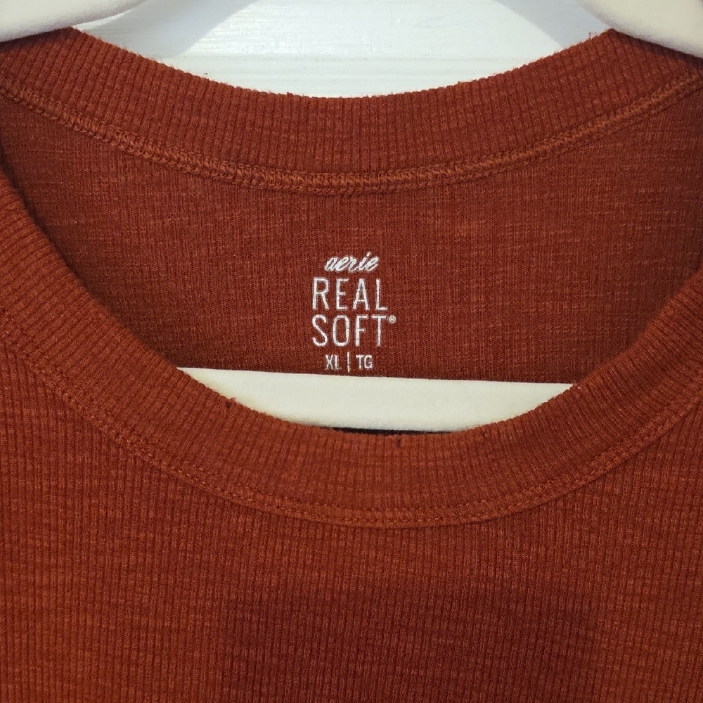 Aerie Rust Long Sleeve Top - Picture 2 of 2
